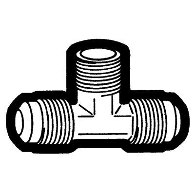 Brs 45-22 (Holyoke) | 1/8X1/8 Flare Tee | Tube to Male Pipe Drop Tee Adapter | 1/8 X 1/8
