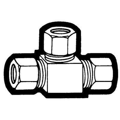 Brs 64-46 (Holyoke) | 1/4X3/8 Compression Union Tee | Tee Union | 1/4 X 3/8