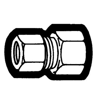Brs 66-54 (Holyoke) | 5/16X1/4 Compression Female Adapter | Tube to Female Pipe Straight Adapter | 5/16 X 1/4