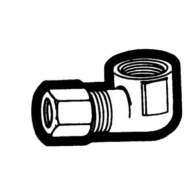 Brs 70-54 (Holyoke) | 5/16X1/4 Compression Female EL | Tube to Female Pipe Elbow Adapter | 5/16 X 1/4