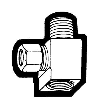 Brs 76-42 (Holyoke) | 1/4X1/8 Comp Service Tee | Tube to Female X Male Pipe Run Service Tee Adapter | 1/4 X 1/8