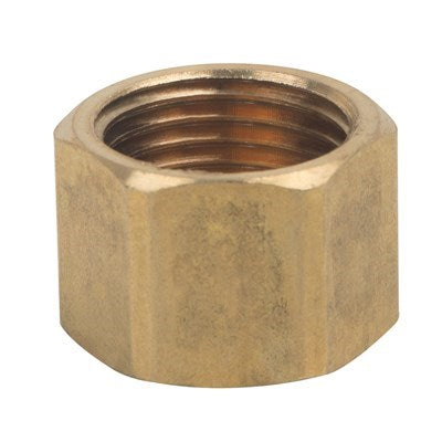 6504 (Holyoke) | 1/2 Threaded Brass Caps | Brass Pipe Fittings | Cap | 1/2 | Brass