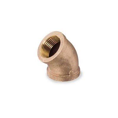 6209 (Holyoke) | 2 Threaded Brass 45 Ell | Brass Pipe Fittings | 45 | 2 | Brass