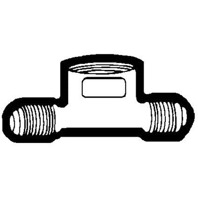 Brs FEM45-68 (Holyoke) | 3/8X1/2FP Flare Drp Tee | Tube to Female Pipe Drop Tee Adapter | 3/8 X 1/2FPT