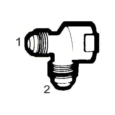 Brs FEM51-688 (Holyoke) | 3/8X1/2X1/2FP Flare Run Tee | Tube to Female Pipe Run Tee Adapter | 3/8 X 1/2 X 1/2FPT