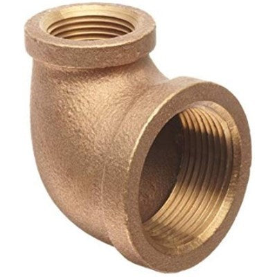6320 (Holyoke) | 1/2 X 1/4 Brass 90 Elbow Lead Free | Brass Pipe Fittings | Reducing 90 | 1/2 X 1/4 | Brass