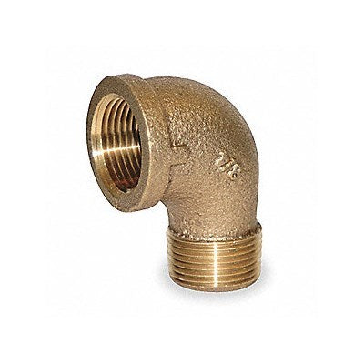 6377 (Holyoke) | 1-1/4 Thrd Brass 90 Strt Ell | Brass Pipe Fittings | Street 90 | 1-1/4 | Brass