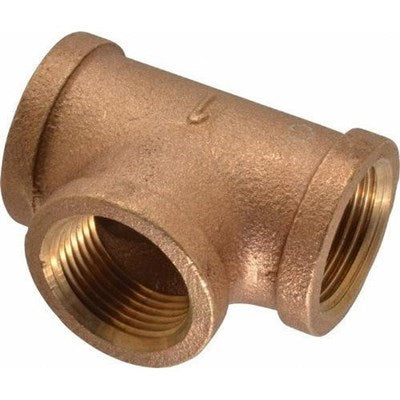 6421 (Holyoke) | 1/2 X 1/2 X 3/8 Brass Tee Lead Free | Brass Pipe Fittings | Tee | 1/2 X 1/2 X 3/8 | Brass