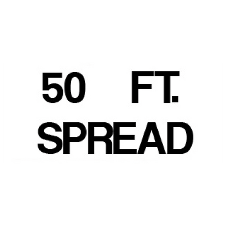 CD35015 (Douglass) Decal-50 Ft Spread Blk On Wht 7 X 11