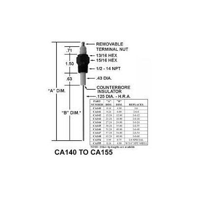 CA141 (Crown ) | Electrode Assy 9 CA141 | Igniter