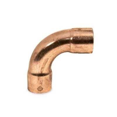 CU 607-LT 1/2 (Mueller) | Elbow 90° Long Trn C X C ID (107-F) | Copper Fittings | Elbow 90° Long Turn | 1/2