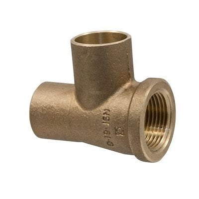 25593 (Mueller) | Tee Cast CxcxFPT | Copper Fittings | Copper X Female Tee | 3/4 X 3/4 X 1/2