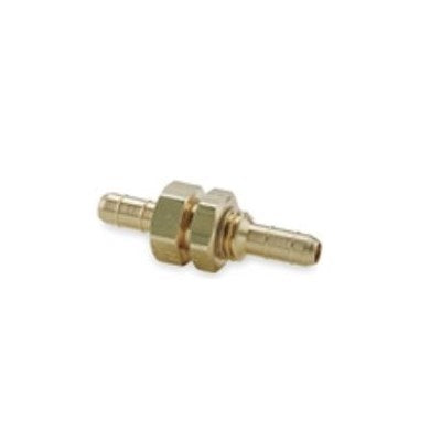 DYNBBC-44 (Dynacon) | Bulkhead Union 1/4 Barb X 1/4 Barb | Tubing Fittings - Pneumatic | Bulkhead Union | 1/4 Barb X 1/4 Barb | Brass