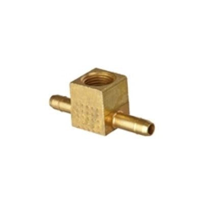 DYNBFT-442 (Dynacon) | Gauge Tee 1/4 Barb X 1/4 Barb X 1/8 FPT | Tubing Fittings - Pneumatic | Gauge Tee | 1/4 Barb X 1/4 Barb X 1/8 FPT | Brass