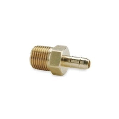 DYNBMC-44 (Dynacon) | Male Adapter 1/4 Barb X 1/4 MPT | Tubing Fittings - Pneumatic | Adapter | 1/4 Barb X 1/4 MPT | Brass