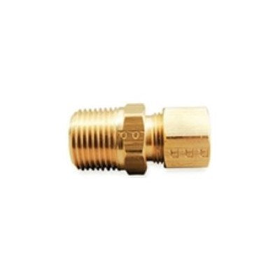 DYNCMC-44 (Dynacon) | Male Adapter 1/4 Comp X 1/4 MPT | Tubing Fittings - Pneumatic | Adapter | 1/4 Comp X 1/4 MPT | Brass