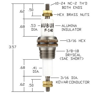 F-140 (Auburn) | Auburn Feed-Through Electrode | Electrode