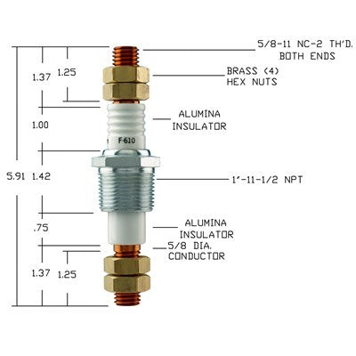 F-610 (Auburn) | Auburn Feed-Through Electrode | Electrode