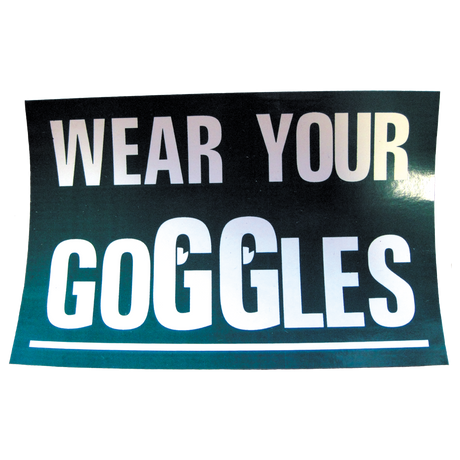 1465 (Mid America Graphics) Decal-Goggles 4 X 6 Green On White