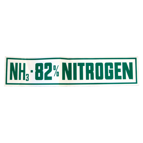 FE5010-HD (Label Solutions) Decal-82% Nitrogen 5X24 Grn On Wht Hd