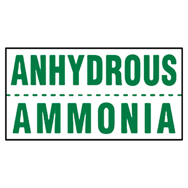 48225G (Mid America Graphics) Decal-Anhyd Amm 4 Grn Letrs 10X24