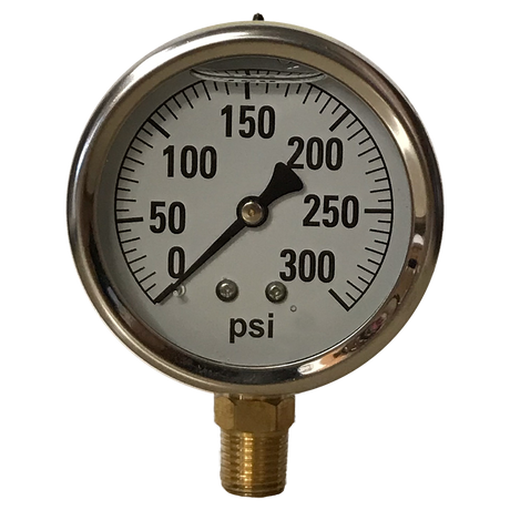 2141GXB300 | Gauge-1/4Mpt Brbtmmt 2-1/2Liq 0-300Psi