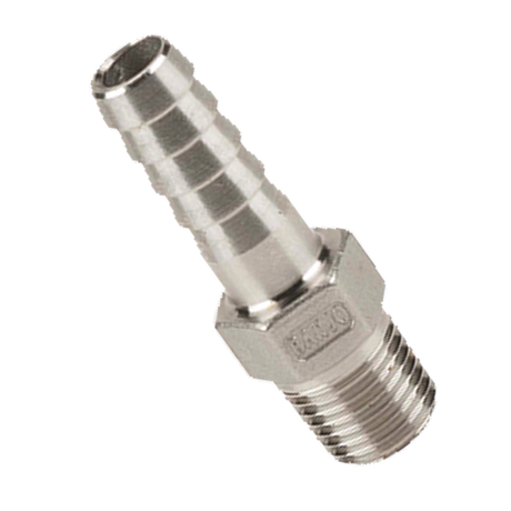316-A14 (Banjo) Barb-1/4 Mpt X 1/4 Hb Ss