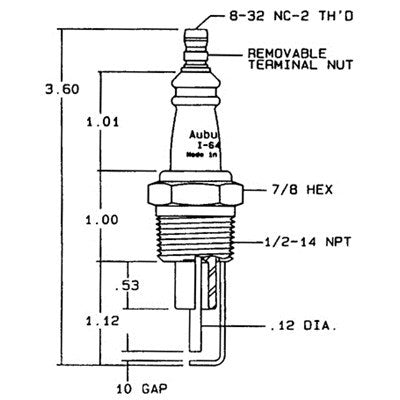 E5-I-64-4 (Auburn) | Auburn Electrode (CA470) | Igniter