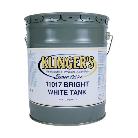 K11017MR-5 (Klinger Paint) Paint-Bright White Tnk Enam Mldwres 5Gal
