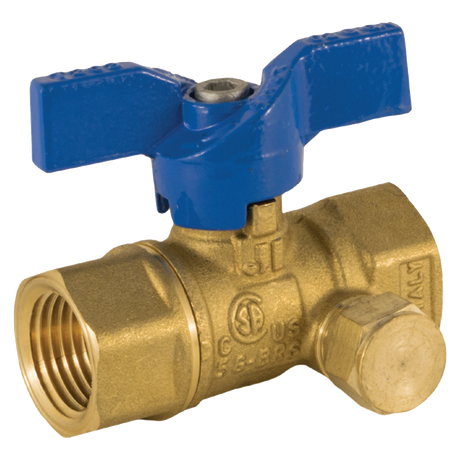 102-302 (Jomar Valve) Valve-Ball 3/8 Fip 2 Pc 600 Wog Side Tap