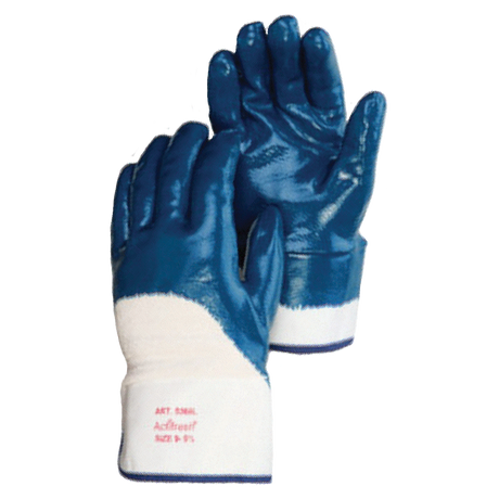 9460SP-M (Liberty Glove) Glove-Blue Nitrile Safety Cuff Hvy Wt Md