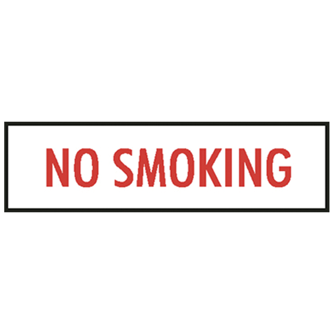 M23-BB (Douglass) Sign-Metal No Smoking 3 Ltrs Red On Wht