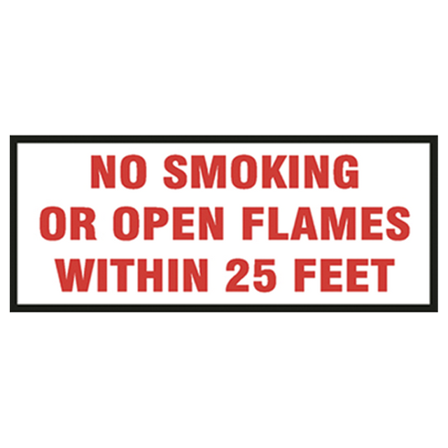 M39-B (Douglass) Sign-Metal No Smoking Or Opn Flme 4Ltrs