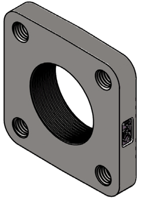 ME843-16-107 (Marshall Excelsior) Flange-Flat 4Blt Tap 2 Socwld Zinc Plat