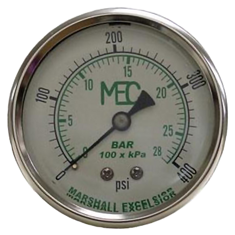 MEJ526 (Marshall Excelsior) Gauge-1/4Mpt Ss Bckmt 2-1/2 Liq 0-400Psi