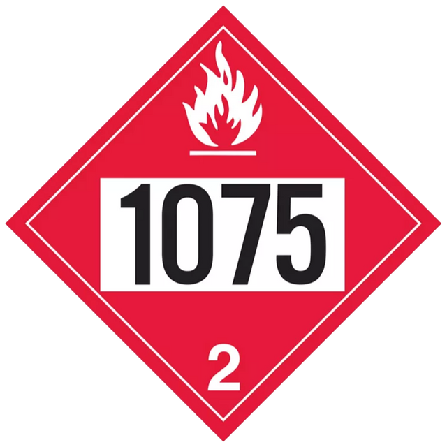 P1075 (Douglass) Placard-Poly Dot Diamond 1075 Lp Gas