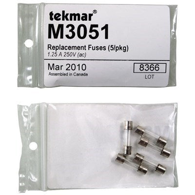M3051 (Tekmar) | Replacement Fuses (5/PKG) 1.25 A 250V