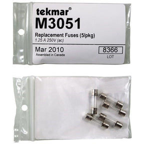 M3051 (Tekmar) | Replacement Fuses (5/PKG) 1.25 A 250V