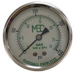 MEJ526 (Marshall Excelsior) 0-400 Psi Ss Pressure Gauge 2 In. ,