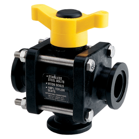 MV100BL (Banjo) Valve-Mfld Ball 1 Flg 3-Way Bottom Load