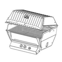 P4XF | Premium Grill Head Large, Black with SS Grids, Flare Buster, LP