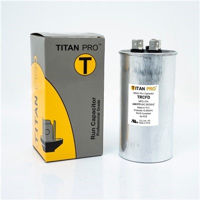 TRCFD3075 (Packard) | 30+7.5MFD 440/370V Round | Dual Capacitor