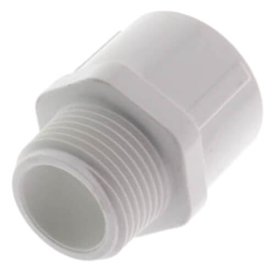 Pvc AD 3/4 Slp X MPT (Mueller Pvc) | Pvc Male Adptr 3/4MIPTX3/4SLIP 436-007 | Pvc Fittings | Male Adapter | Slip x MPT | 3/4 | Pvc