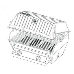 R3 | Broilmaster Premium Grill Head Black, LP,Infrared, No shelving