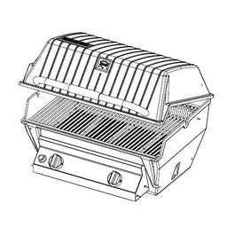 R3B | Broilmaster Prem Grill Head, LP Black, BluFlame & Infrared Burnrs