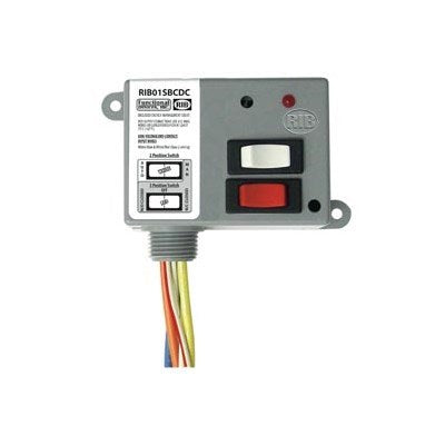 RIB01SBCDC (Functional Devices) | Enclosed Relay | Class 2 Dry Contact Input | 120Vac pwr | 20A SPDT + Override