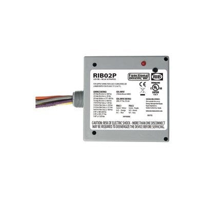 RIB02P (Functional Devices) | Enclosed Relay 20Amp DPDT 208-277Vac