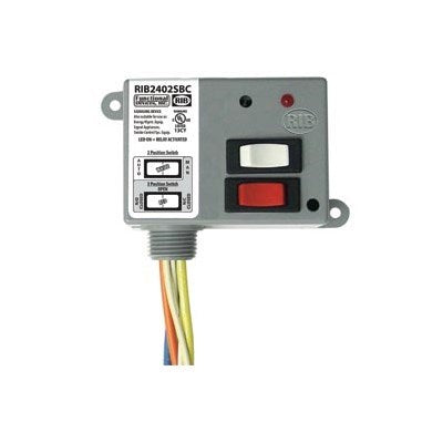 RIB2401SBC (Functional Devices) | Enclosed Relay 20Amp SPDT + Override 24Vac/dc/120Vac