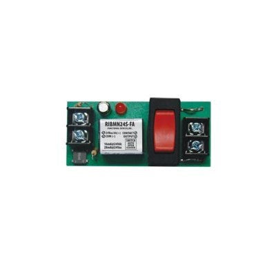 RIBMN24S-FA (Functional Devices) | Panel Relay 2.75x1.25in 15Amp Spst + Override Polarized 24Vdc/ 24Vac