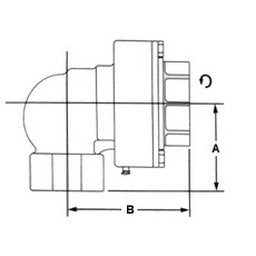 Full-Circle Inc. Part (Smac-114Ln 90) Smac 1 1/4 Fpt 90 Degree Swivel
